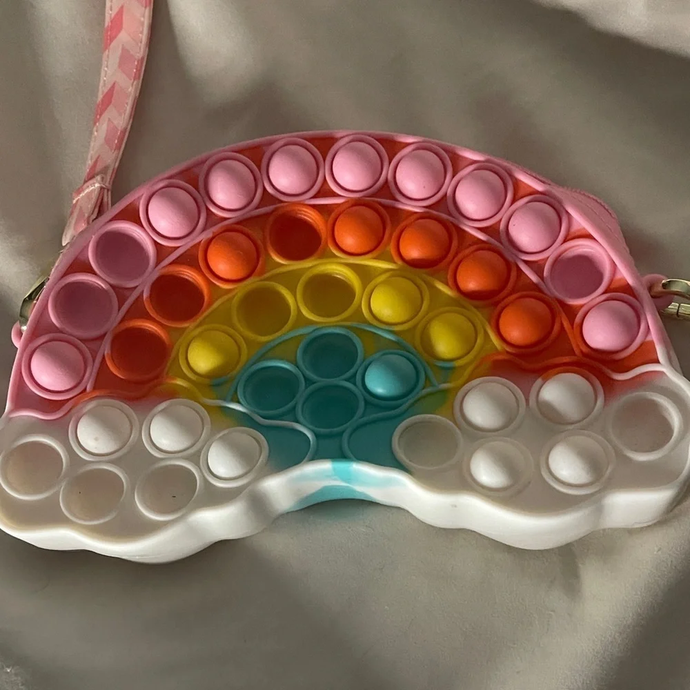 Rainbow Pop Fidget Purse for Kids
